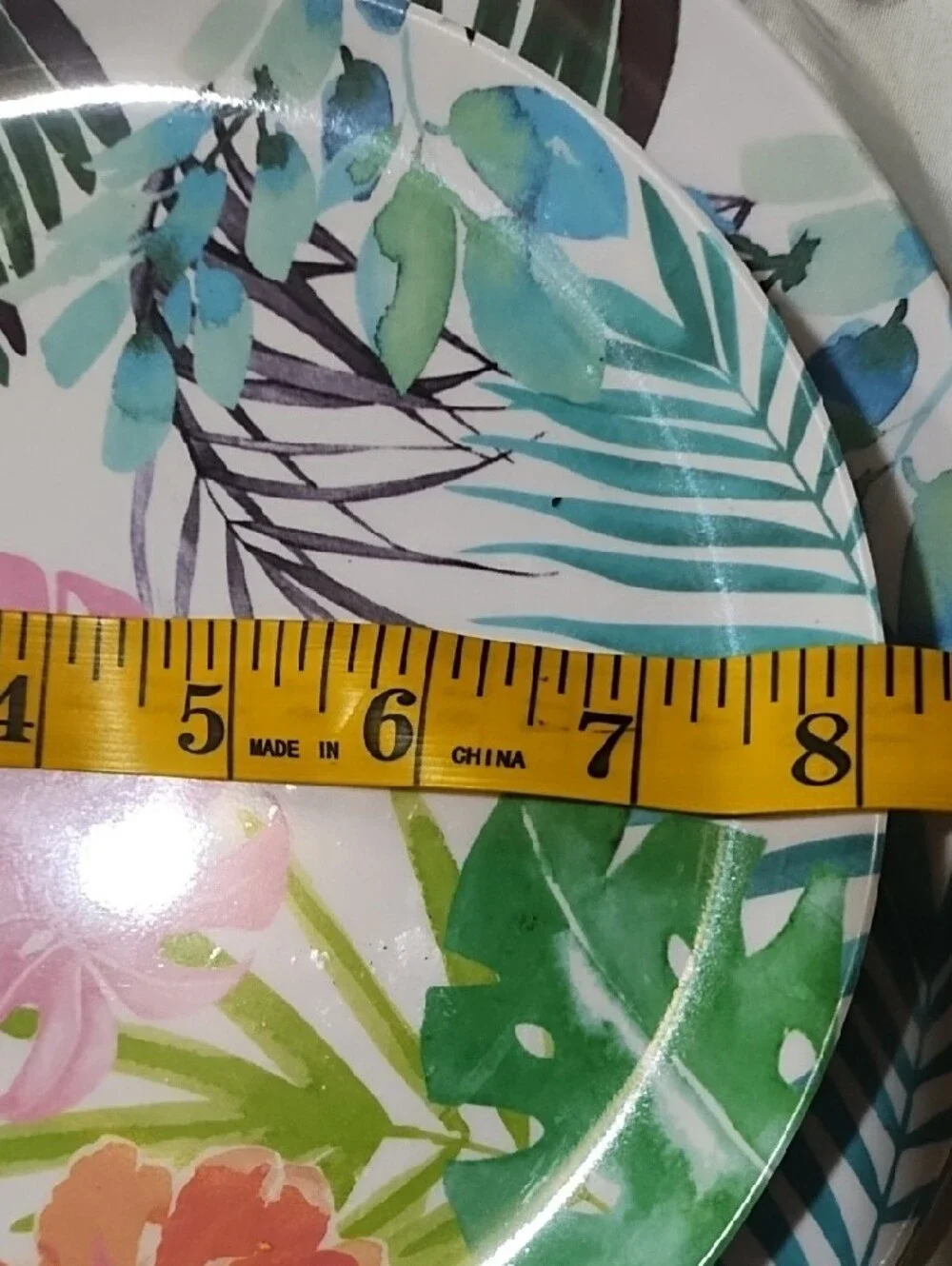 Tropical Floral Dinner Plates – Set Of 11 NWT Multicolor.